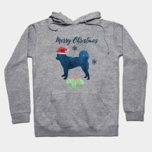 Merry Christmas Akita Art Hoodie